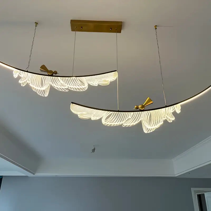 Suspension décorative plume moderne haut de gamme