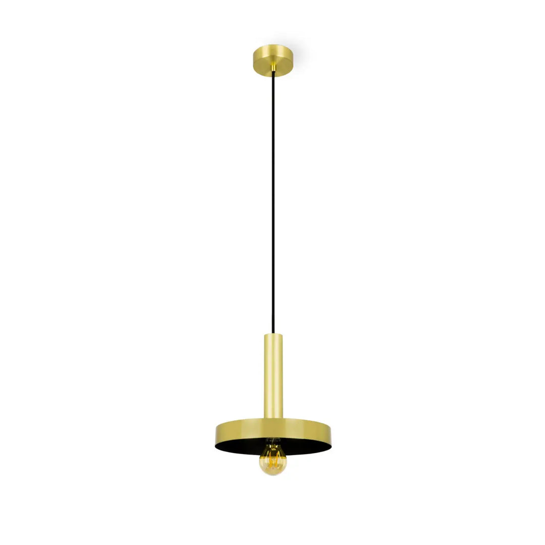 Suspension Whizz or satiné et noire de Faro Barcelona