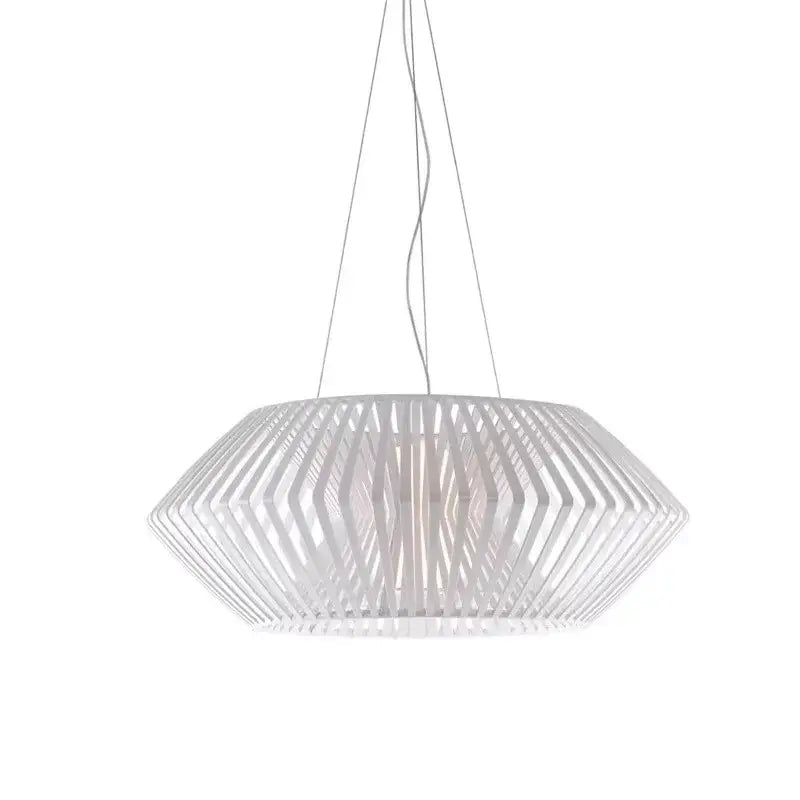 Suspension design ajourée en bois moderne pour salle à manger

