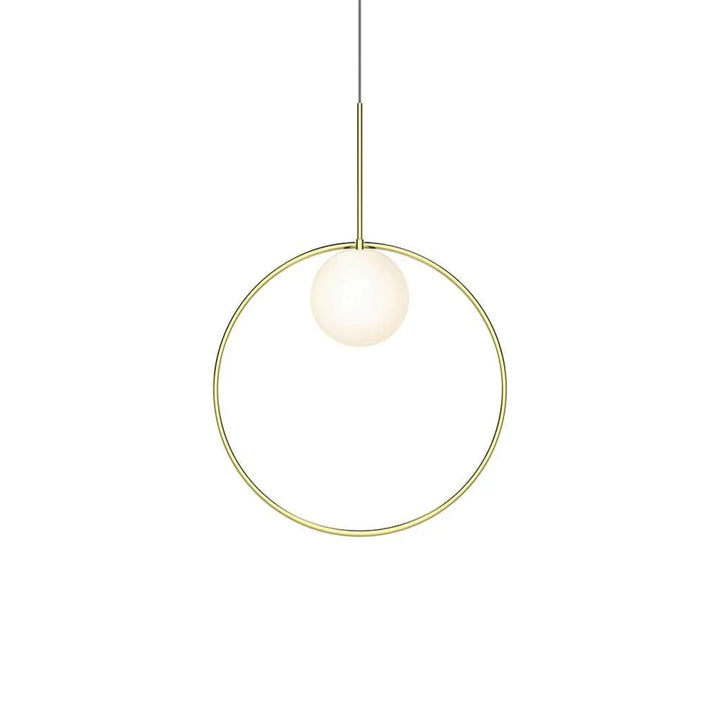 Suspension Bola Halo dorée, anneau de 46 cm