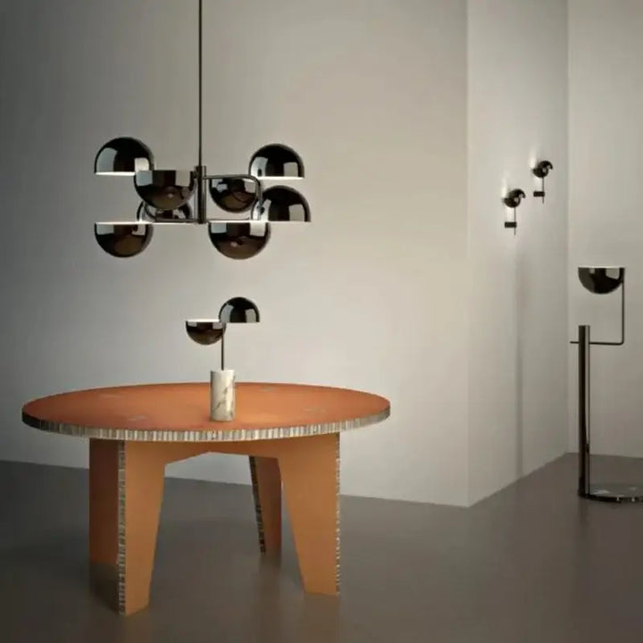 Suspension Design Boules Chromées Effet Miroir Contemporain