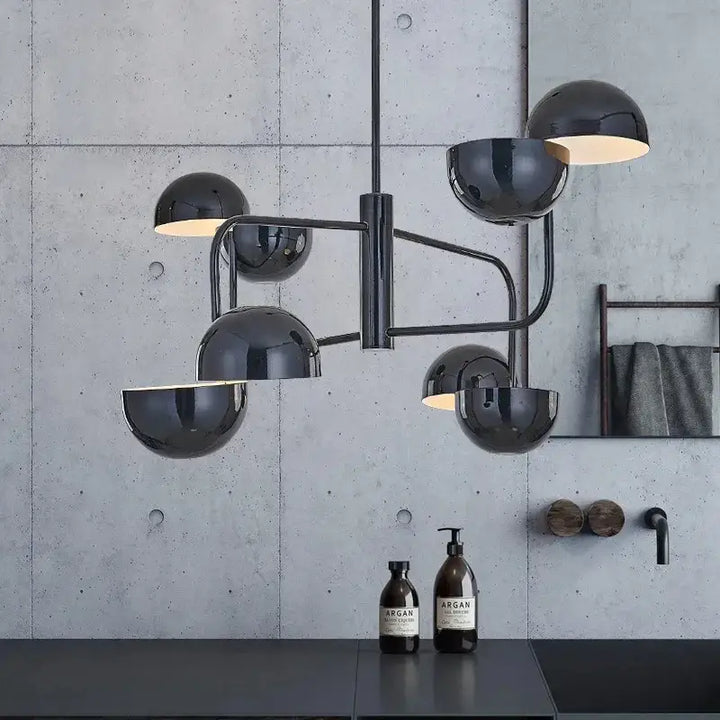 Suspension Design Boules Chromées Effet Miroir Contemporain