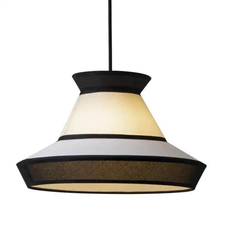 Suspension contemporaine en tissu et métal style chic