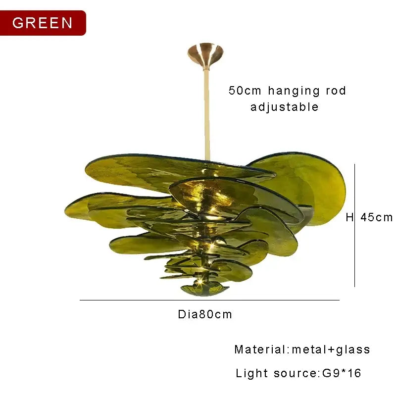 Suspension contemporaine en verre artistique style élégant