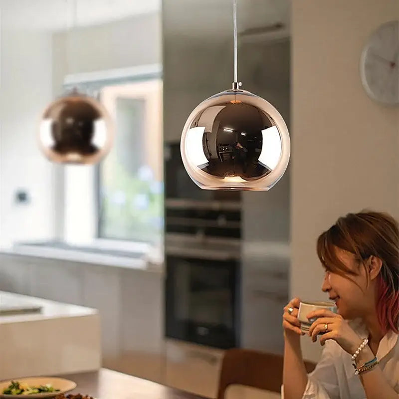 Suspension design contemporaine en verre style élégant