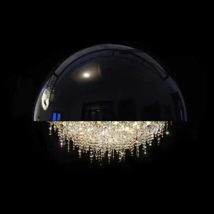 Suspension design demi sphère avec cristaux éblouissants