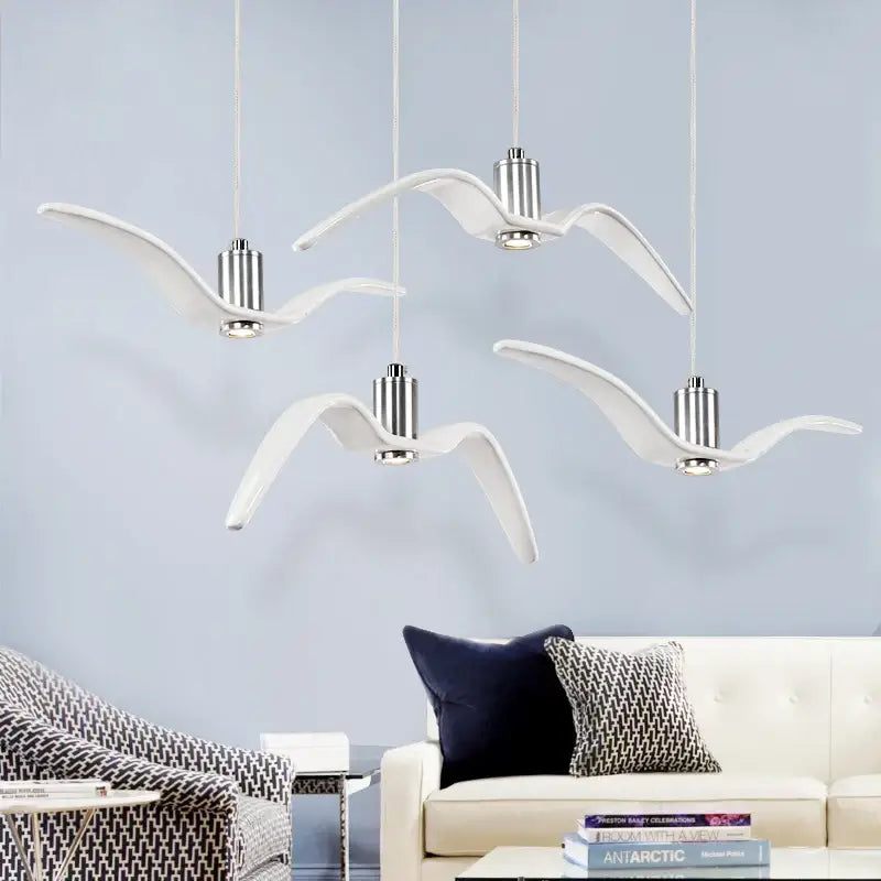 Suspension design envol d’oiseaux lumineux

