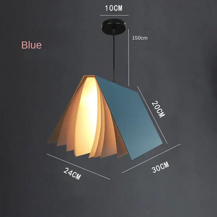 Suspension design forme livre style moderne colorée