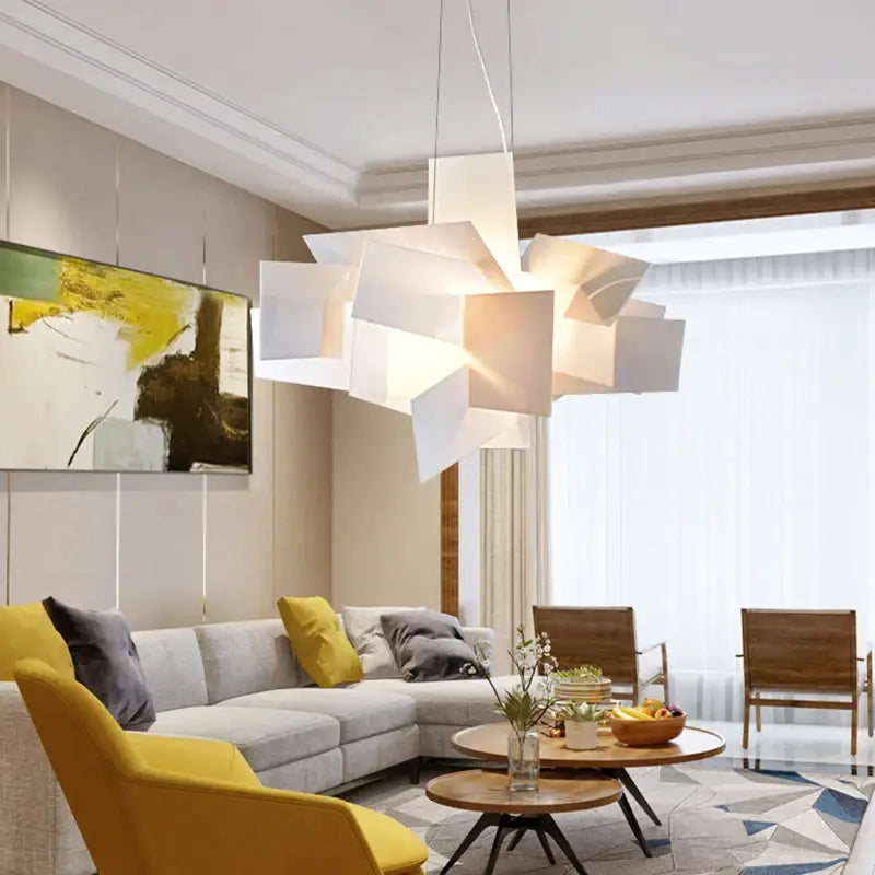 Suspension Design Géométrique Modulable en Acrylique

