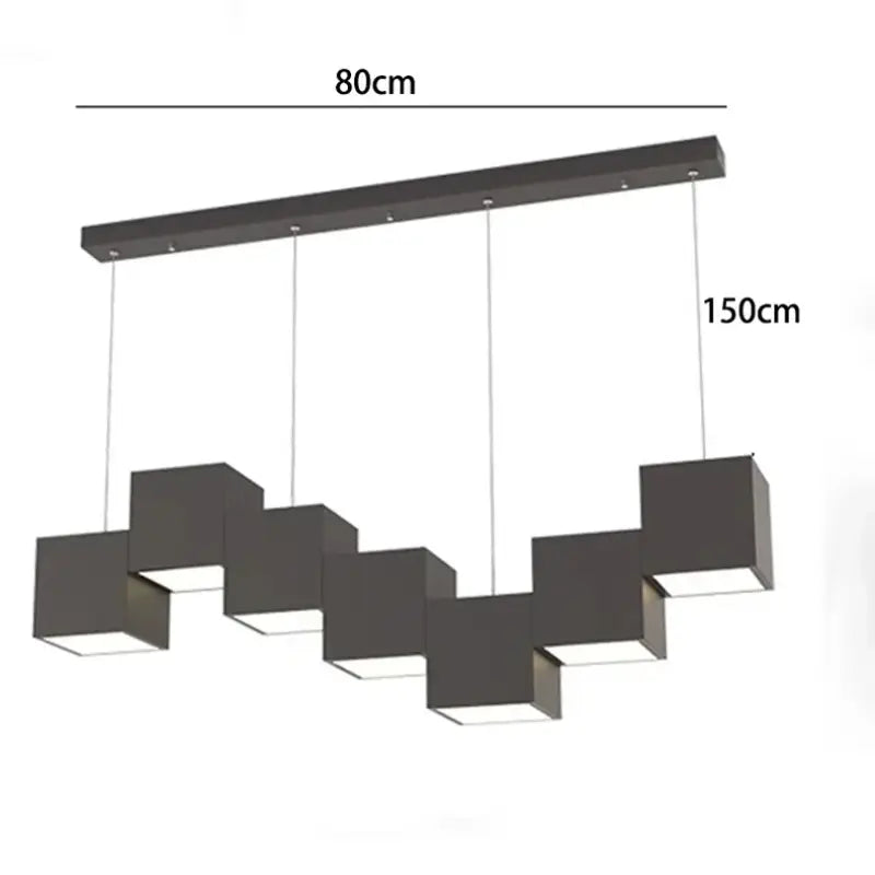 Suspension design led graphique linéaire style moderne chic