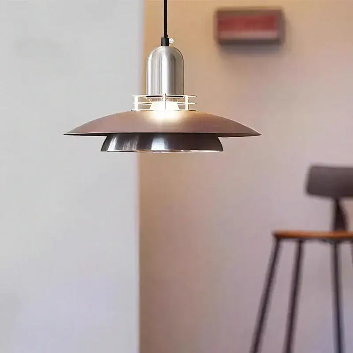 Suspension design métal et bois moderne pour éclairage élégant