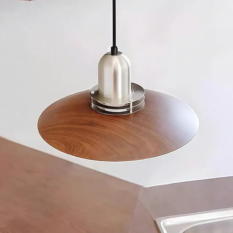 Suspension design métal et bois moderne pour éclairage élégant