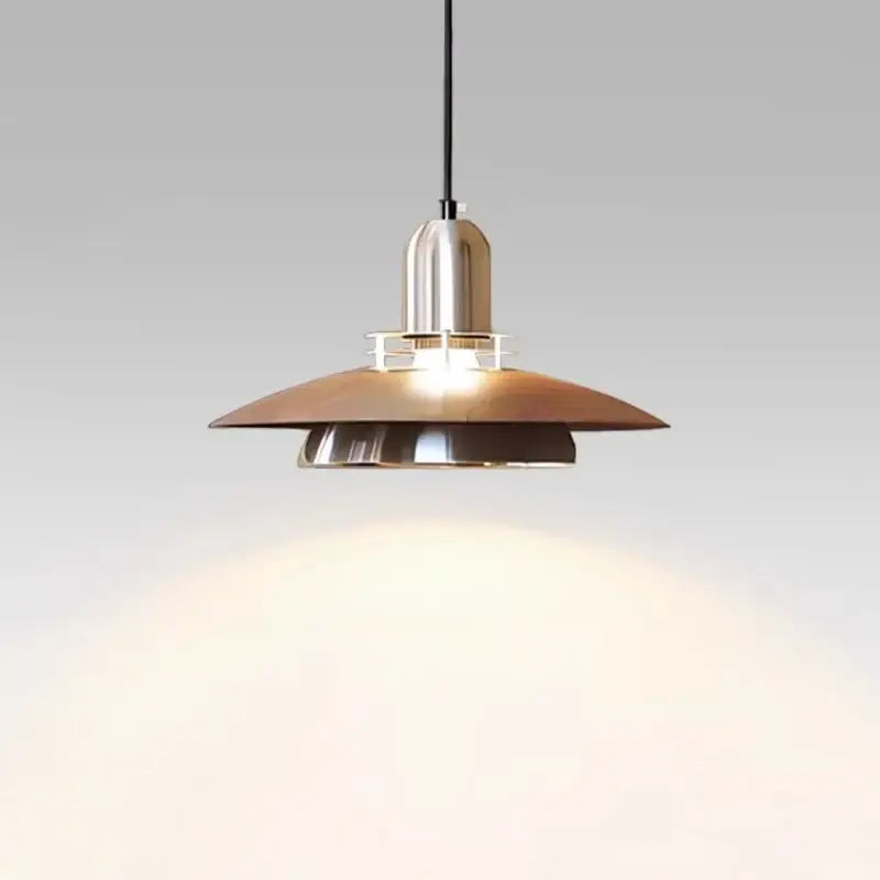 Suspension design métal et bois moderne pour éclairage élégant