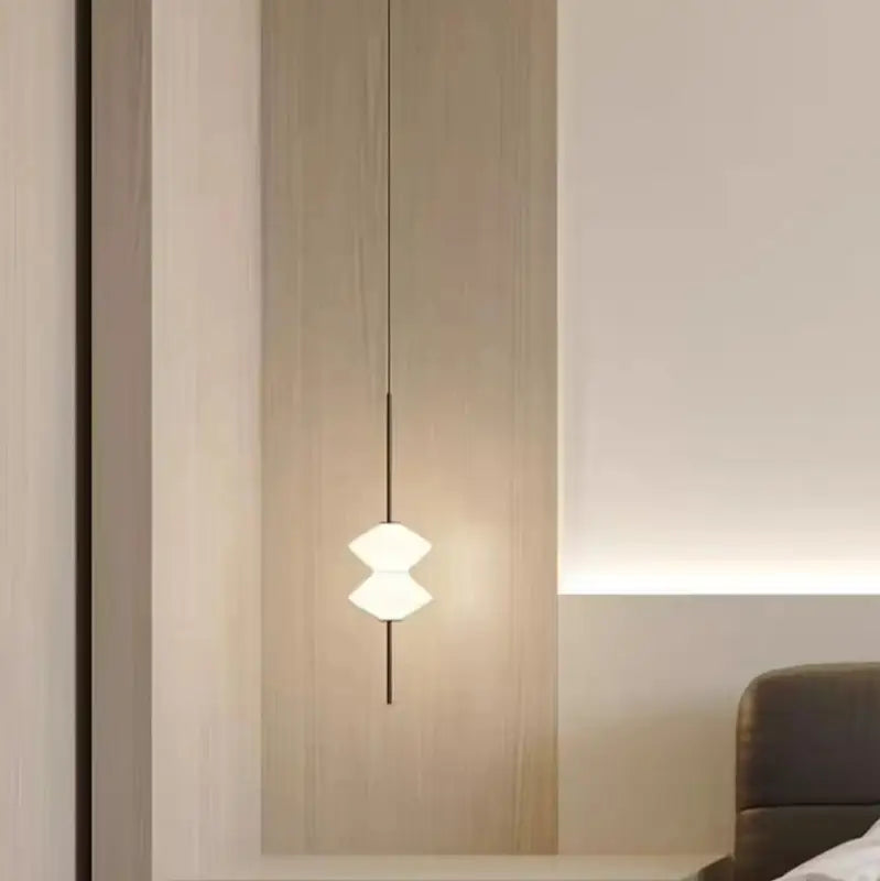 Suspension Design Minimaliste Blanche Avec Câble Élégance