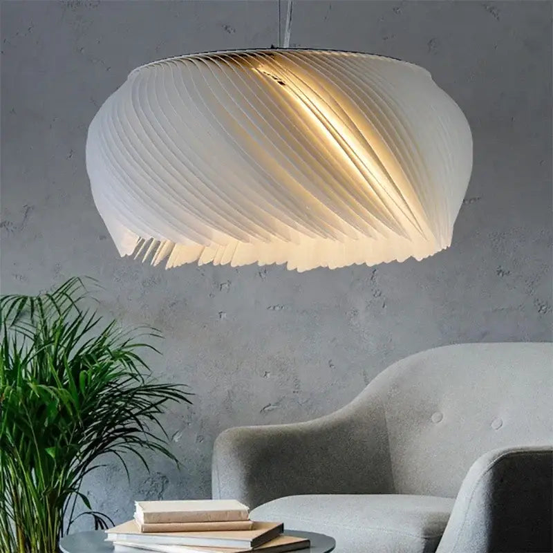 Suspension Design Moderne Blanche Forme Organique Élégante