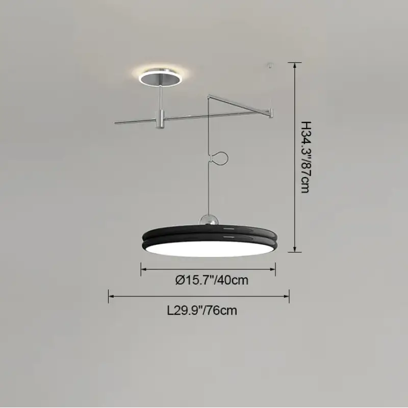 Suspension moderne à bras orientable élégant ambiance