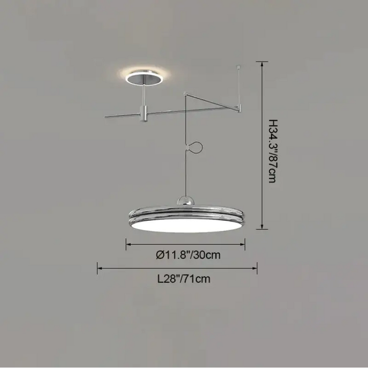 Suspension moderne à bras orientable élégant ambiance