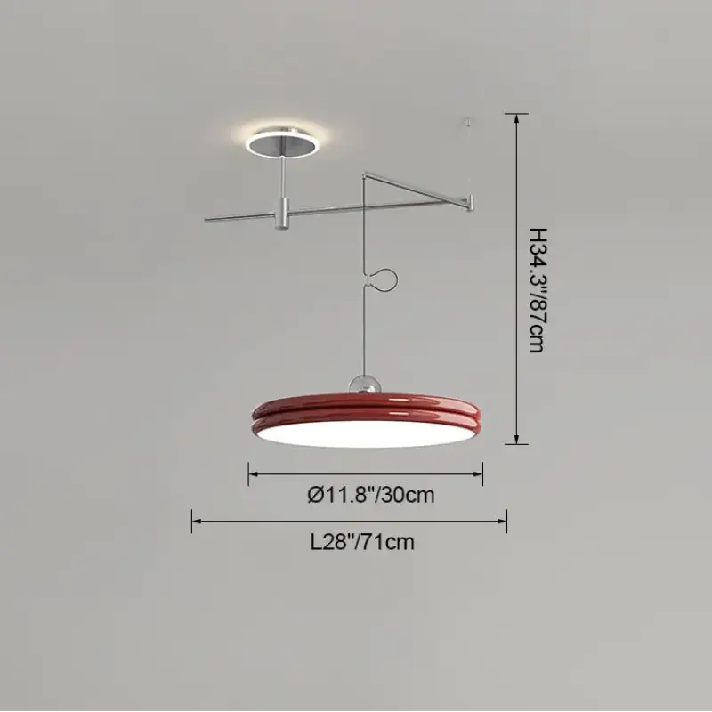 Suspension moderne à bras orientable élégant ambiance