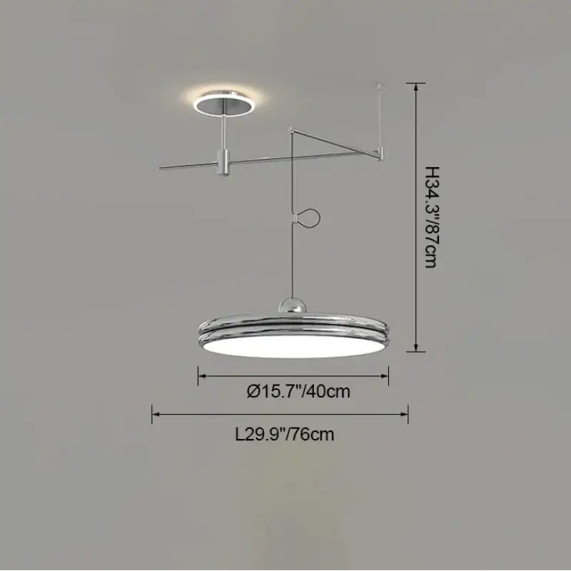 Suspension moderne à bras orientable élégant ambiance