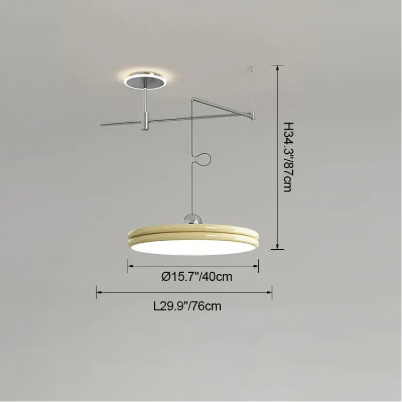Suspension moderne à bras orientable élégant ambiance