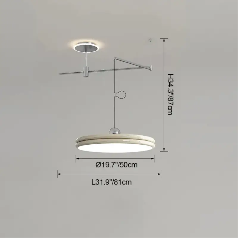 Suspension moderne à bras orientable élégant ambiance