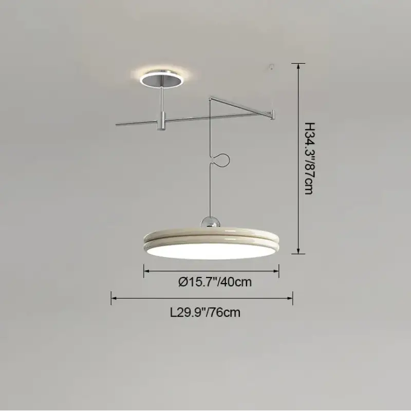 Suspension moderne à bras orientable élégant ambiance