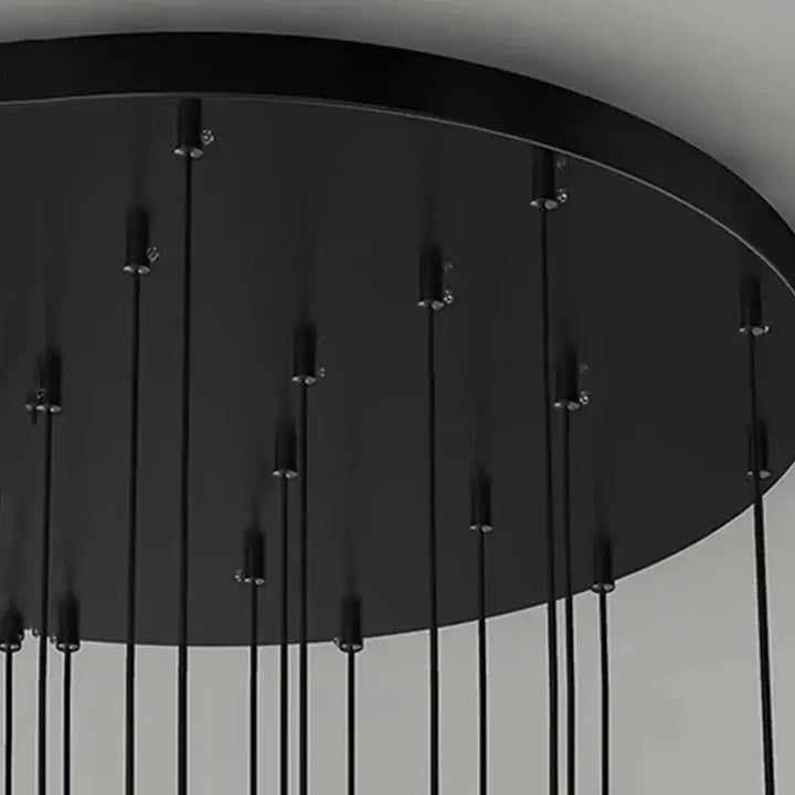 Suspension Design Moderne Cylindres Noirs Multiples Élégante