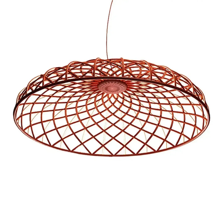 Suspension design moderne dôme tressé multicolore élégante