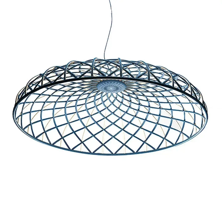 Suspension design moderne dôme tressé multicolore élégante