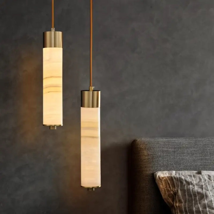 Suspension design moderne en marbre rétroéclairé élégant