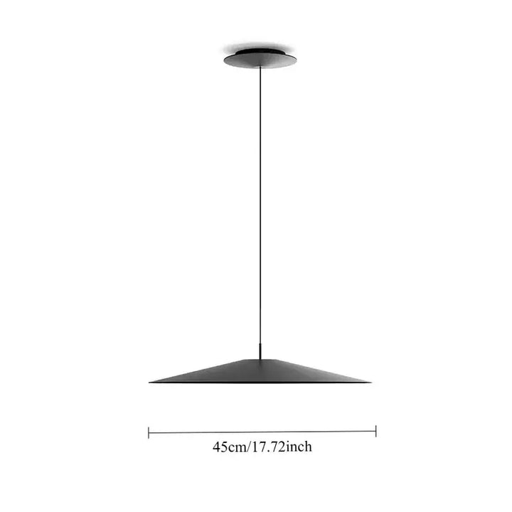 Suspension moderne plate en métal style minimaliste noir