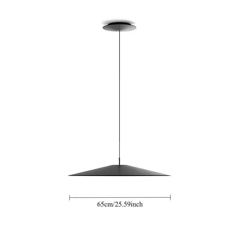 Suspension moderne plate en métal style minimaliste noir