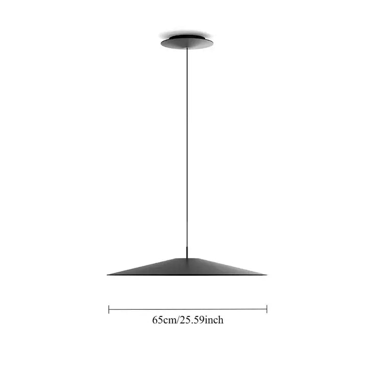 Suspension moderne plate en métal style minimaliste noir