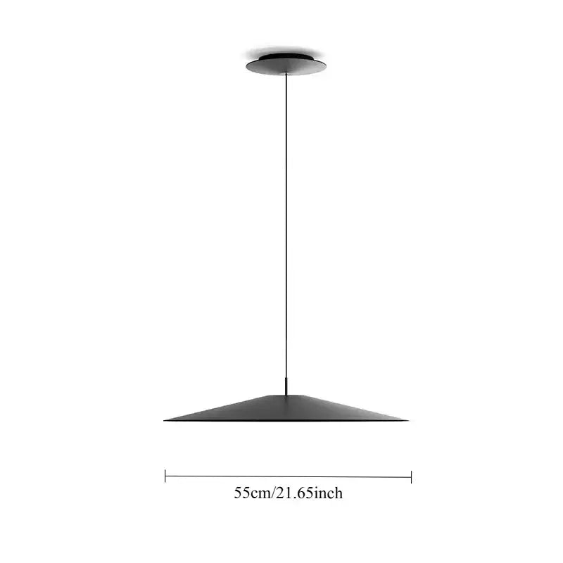 Suspension moderne plate en métal style minimaliste noir