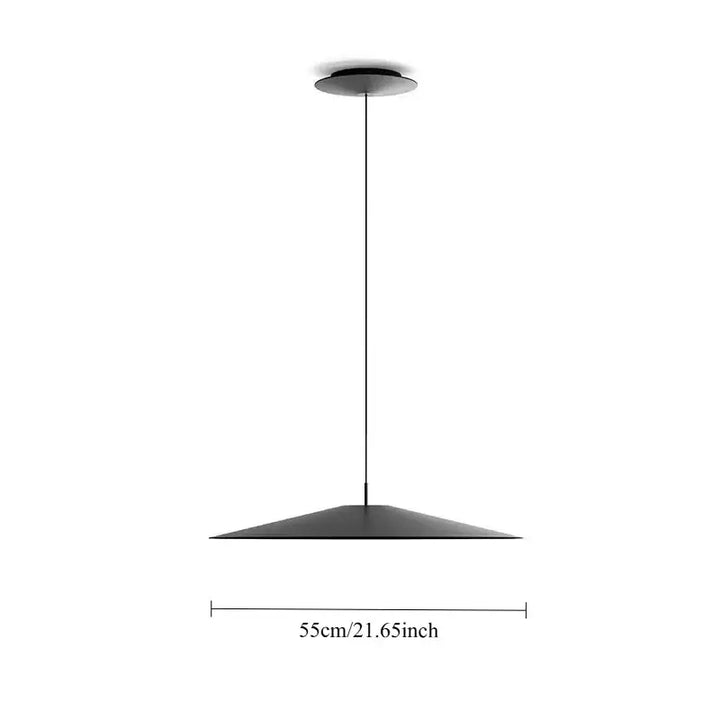 Suspension moderne plate en métal style minimaliste noir