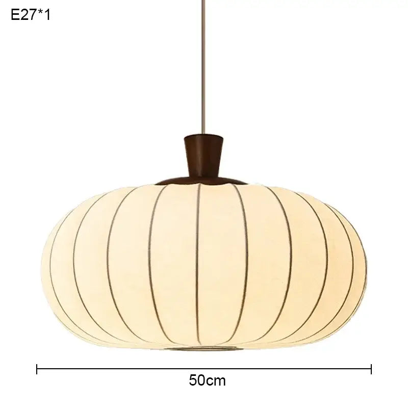 Suspension design moderne en tissu nervuré et bois élégance