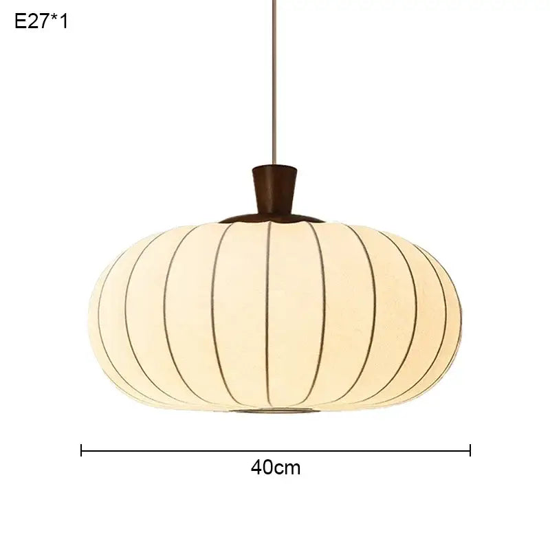 Suspension design moderne en tissu nervuré et bois élégance