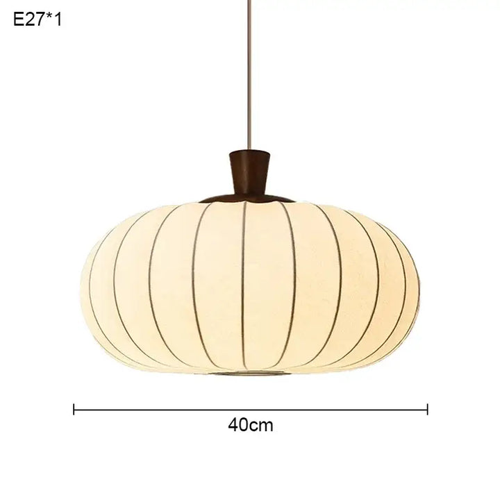 Suspension design moderne en tissu nervuré et bois élégance