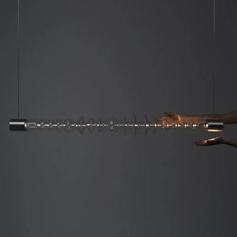 Suspension luminaire moderne en verre horizontal design