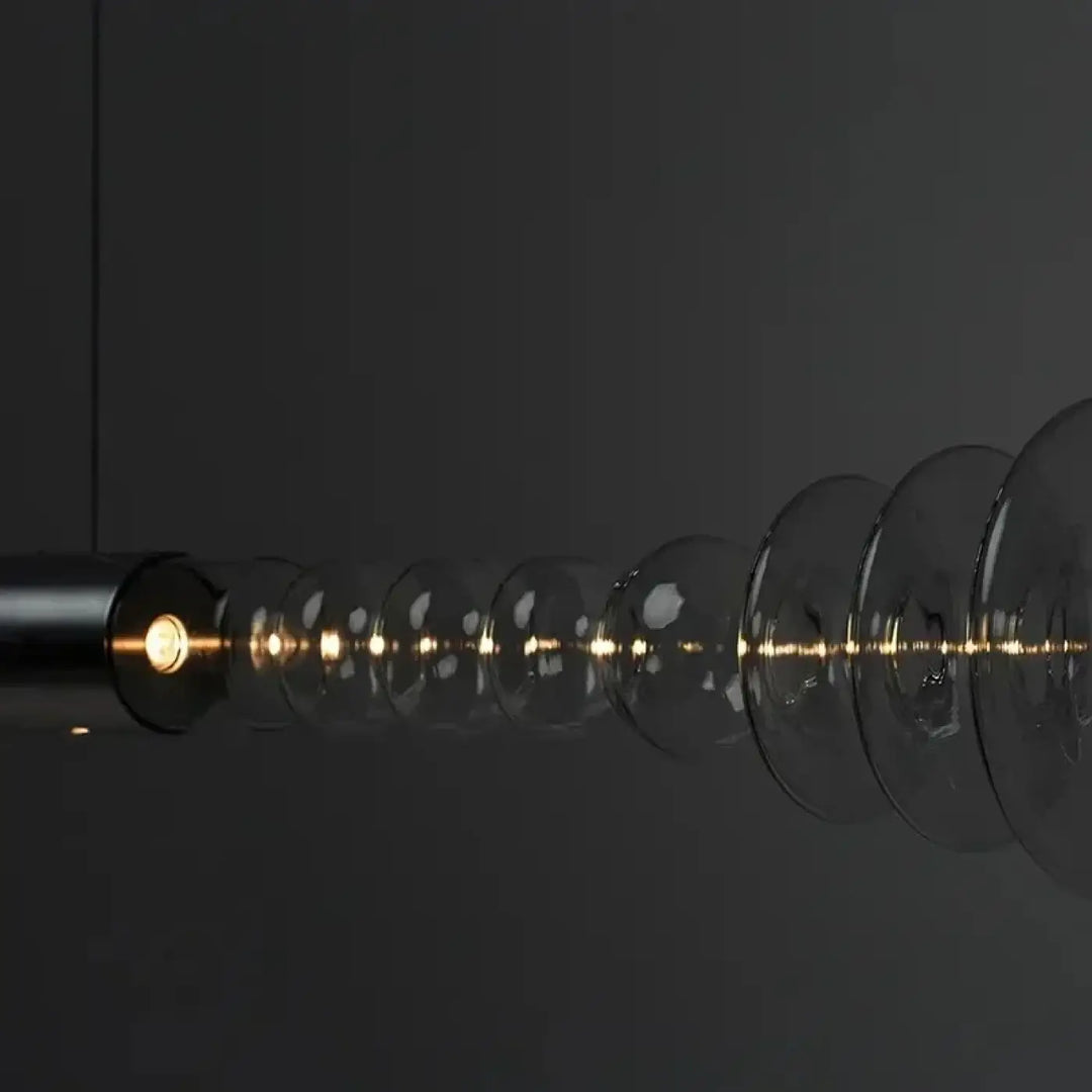 Suspension luminaire moderne en verre horizontal design