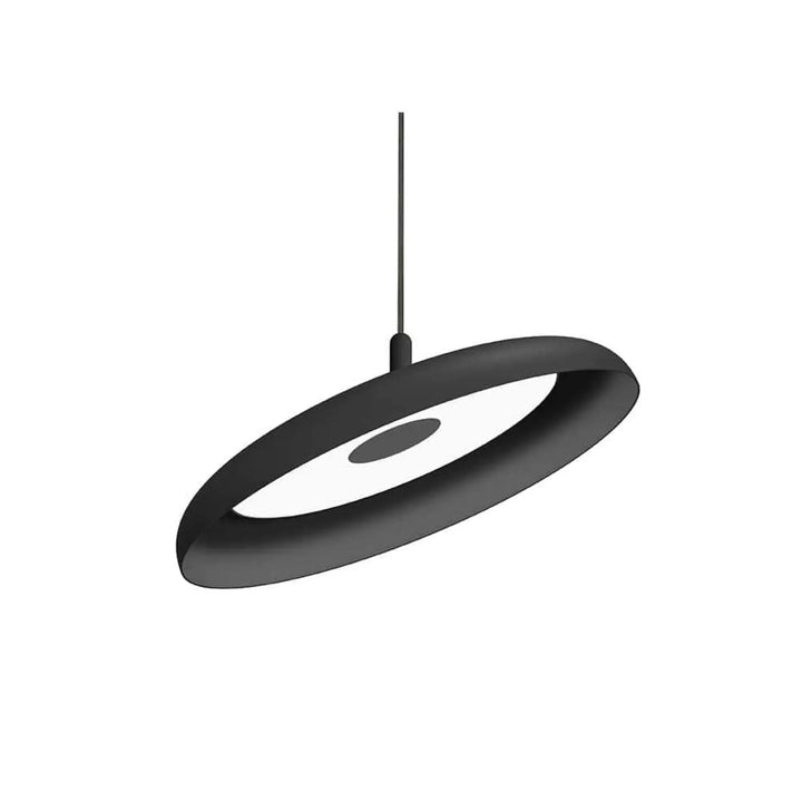 Suspension Nivél noir texturé de 56 cm, câble noir