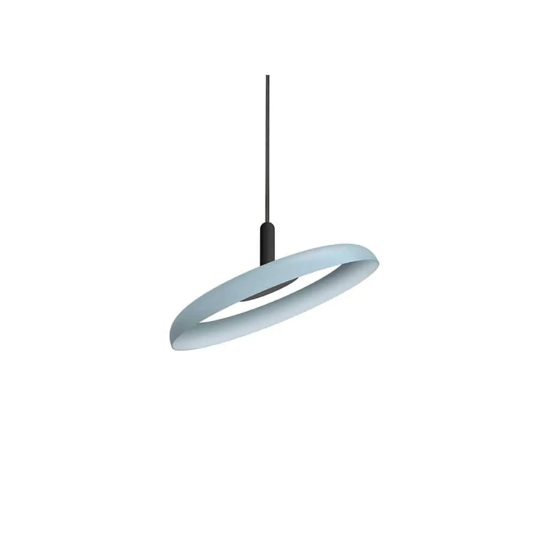 Suspension Nivél bleu ardoise de 38 cm, câble noir