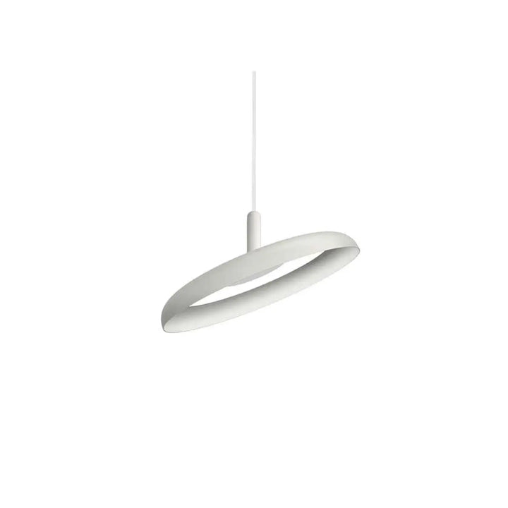 Suspension Nivél blanc mat de 38 cm, câble blanc