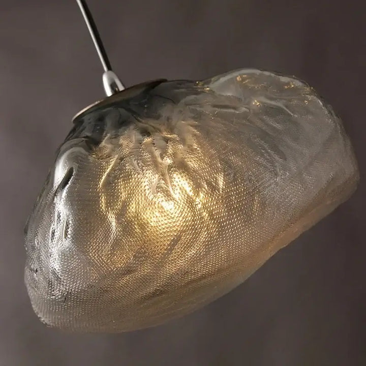 Suspension Design Nuage Verre Soufflé Clair Gris Ou Ambre


