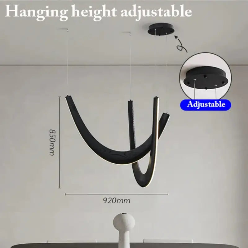 Suspension design organique en bois led contemporaine chic