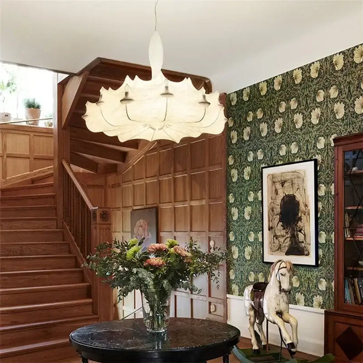Suspension Design Originale Blanche Style Contemporain