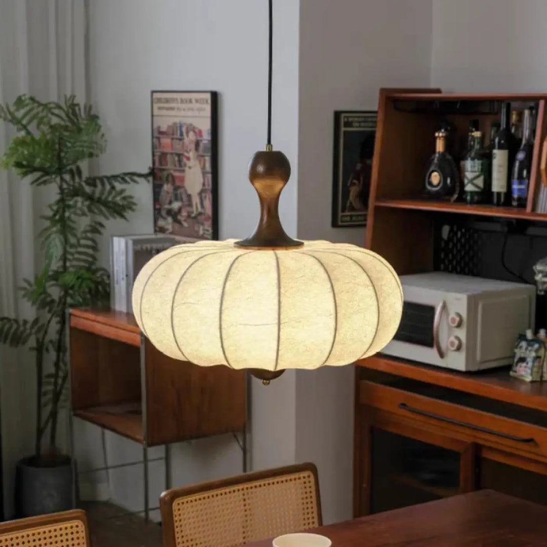 Suspension luminaire en papier blanc inspirée du style japonais