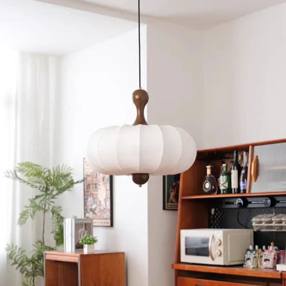 Suspension luminaire en papier blanc inspirée du style japonais