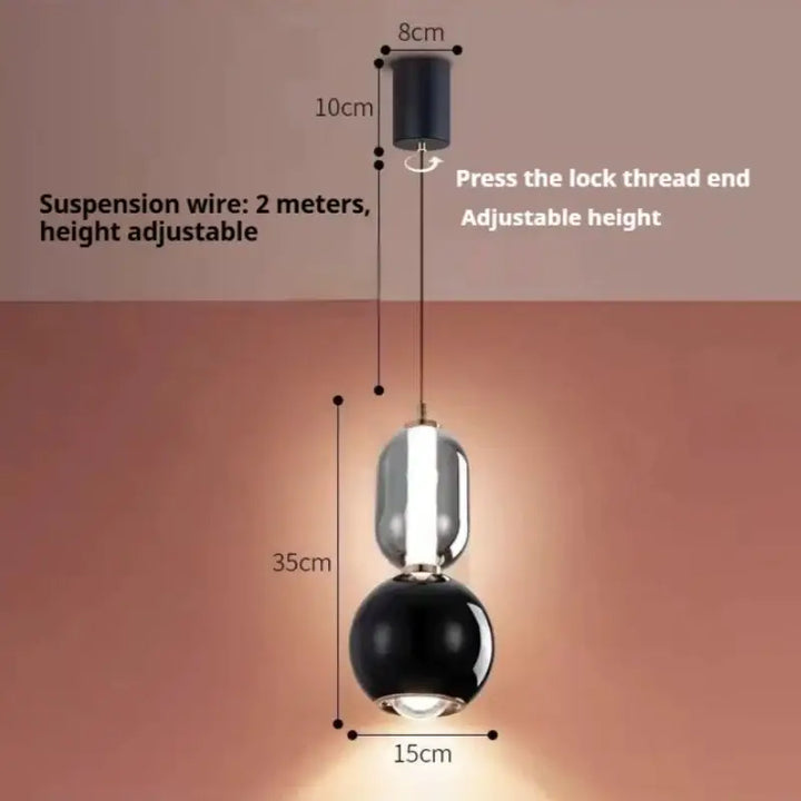 Suspension design en verre opalin et globe blanc moderne