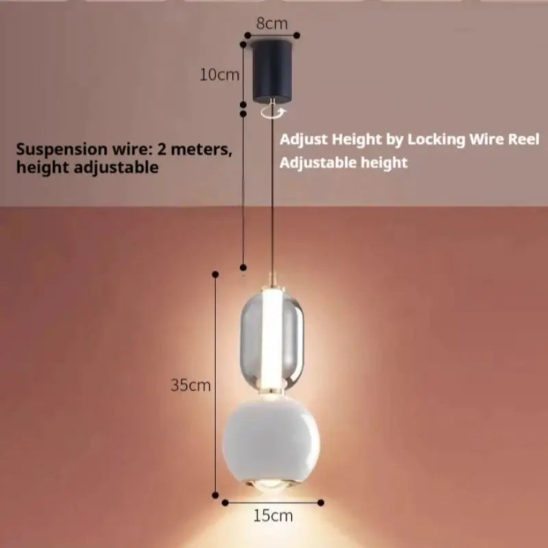 Suspension design en verre opalin et globe blanc moderne